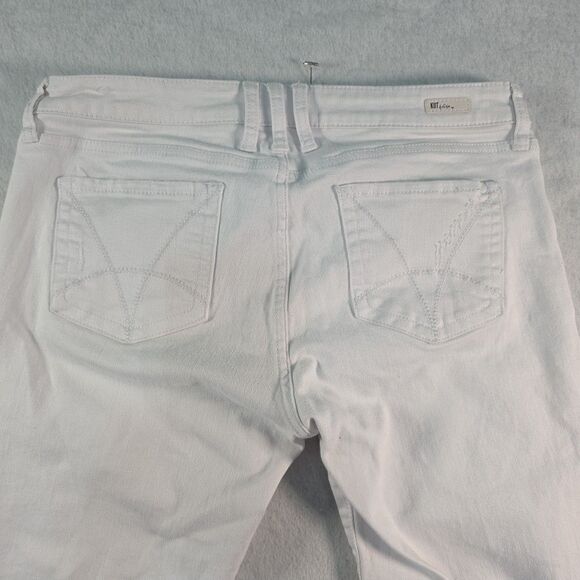 KUT from the Kloth Boyfriend Catherine Jeans Women's 10 White Denim Distressed - Picture 11 of 13